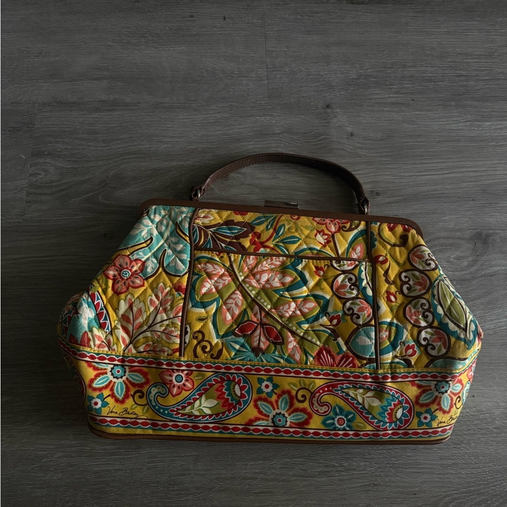vera bradley multicolor quilted clutch